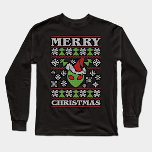 Alien Ugly Christmas Sweater Long Sleeve T-Shirt